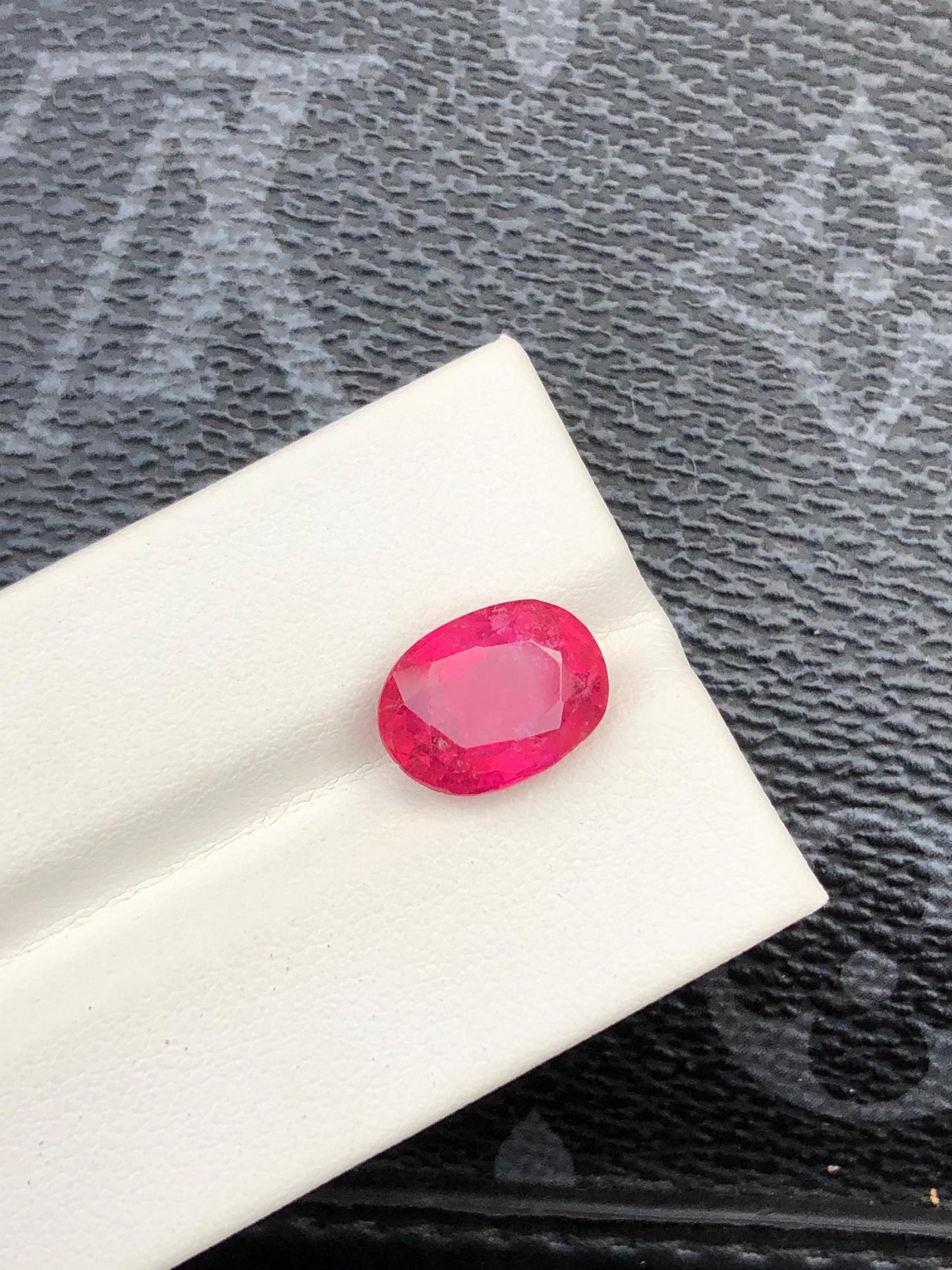 Natural Rubellite Tourmaline Gemstone  Faceted Oval  Rare Pink Red Tourmaline for Custom Jewelry