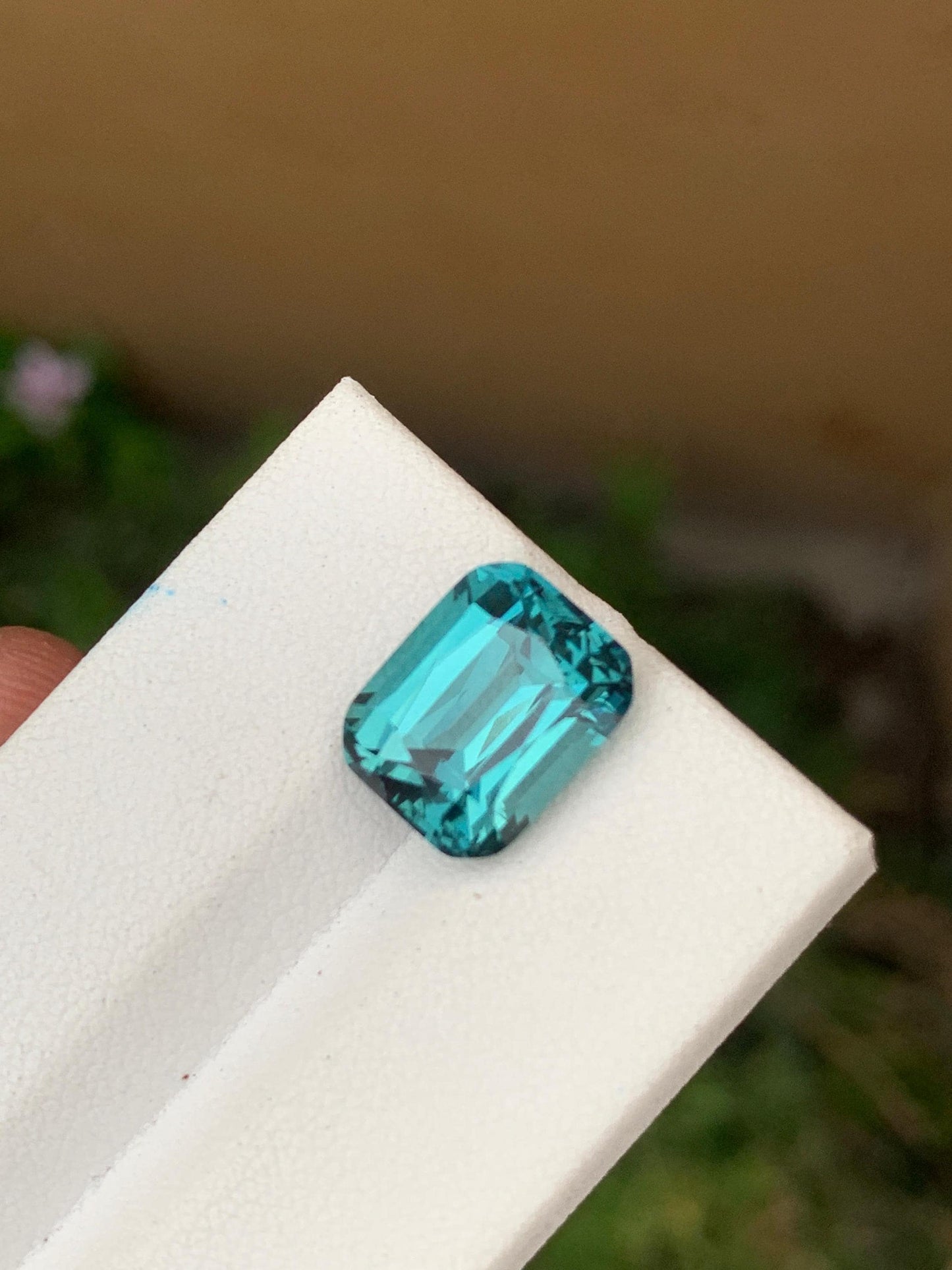 Natural Blue Green Tourmaline Rectangular Cushion Emerald Cut Loose Gemstone for Fine Jewelry