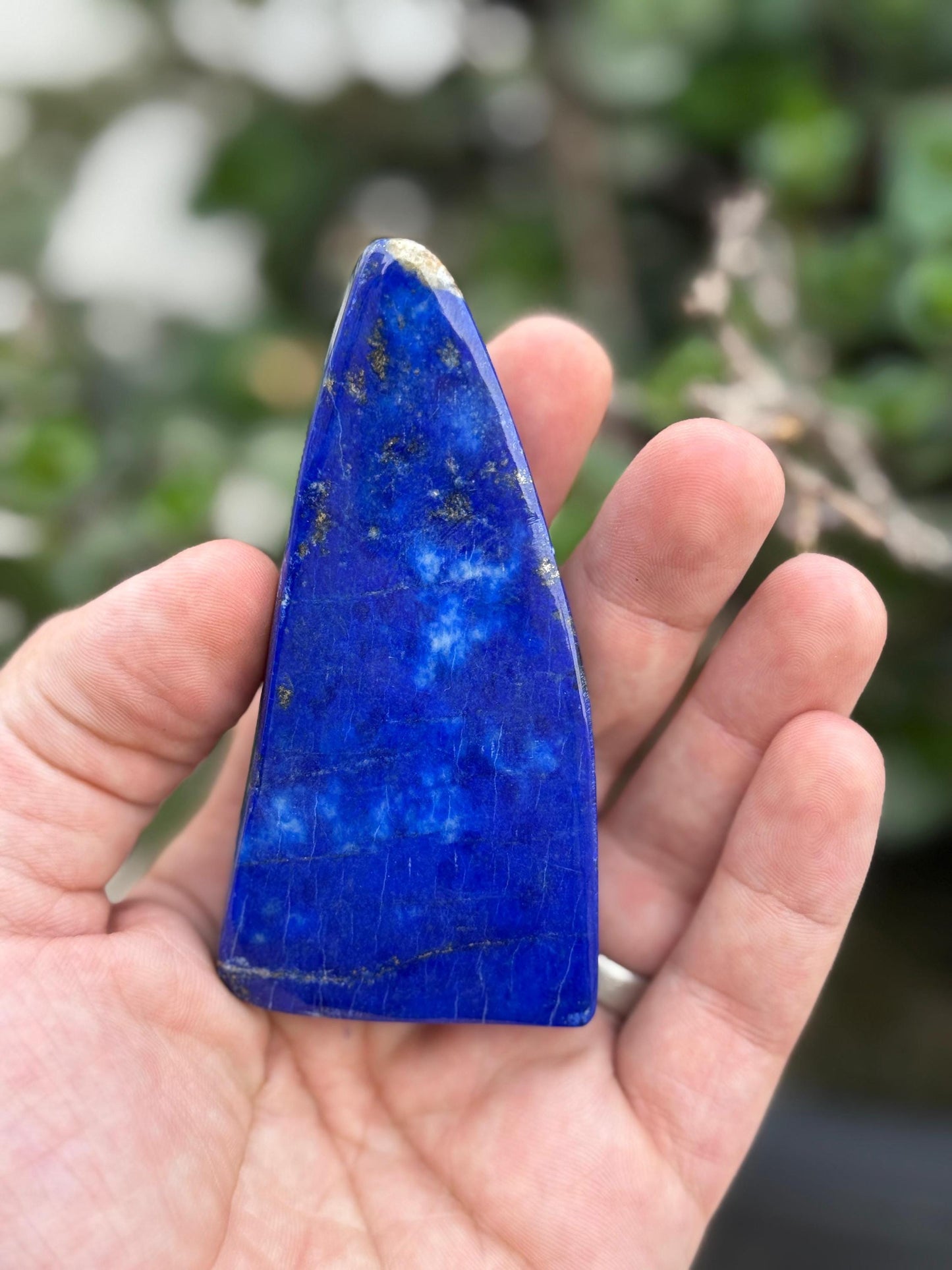 Lapis Lazuli Tower  Polished Obelisk with Gold Pyrite Veins