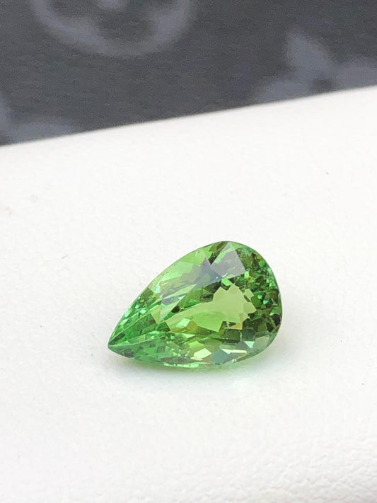 Natural Green Tourmaline Gemstone  Pear Cut Afghan Tourmaline Loose Stone for Custom Jewelry