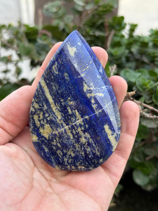 Lapis Lazuli Candle Crystal Sculpture  Polished Stone Decor