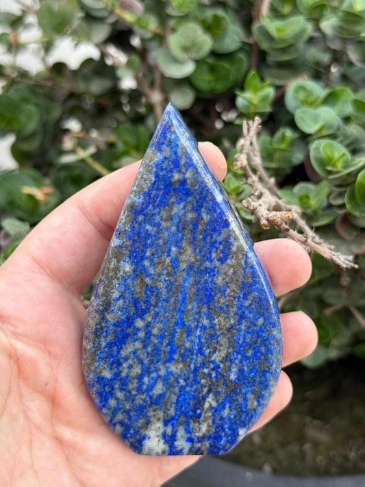 Lapis Lazuli Candle Crystal  Polished Stone Sculpture  Home Decor