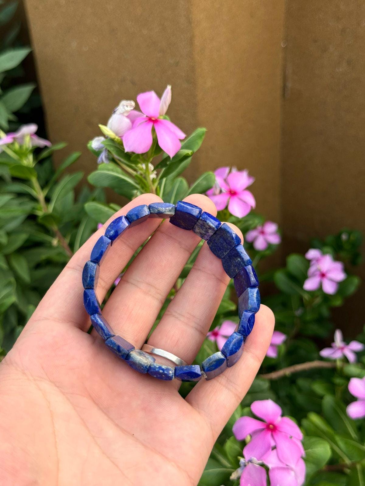 Natural Afghan Lapis Lazuli Bracelet Genuine Lapis Beads  Afghanistan Origin Gemstone Jewelry