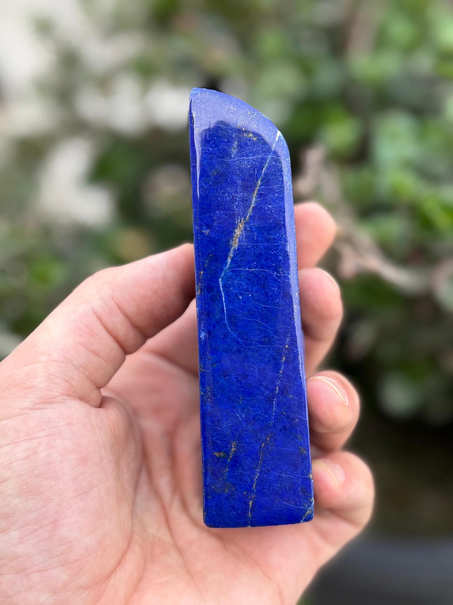 Large Lapis Lazuli Tower  Polished Gemstone Obelisk for Healing