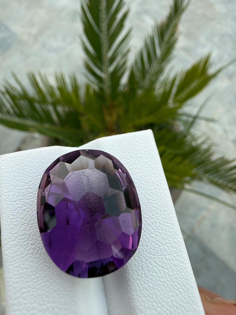 African Amethyst Gemstone 21.60 ct Oval Cut Deep Purple