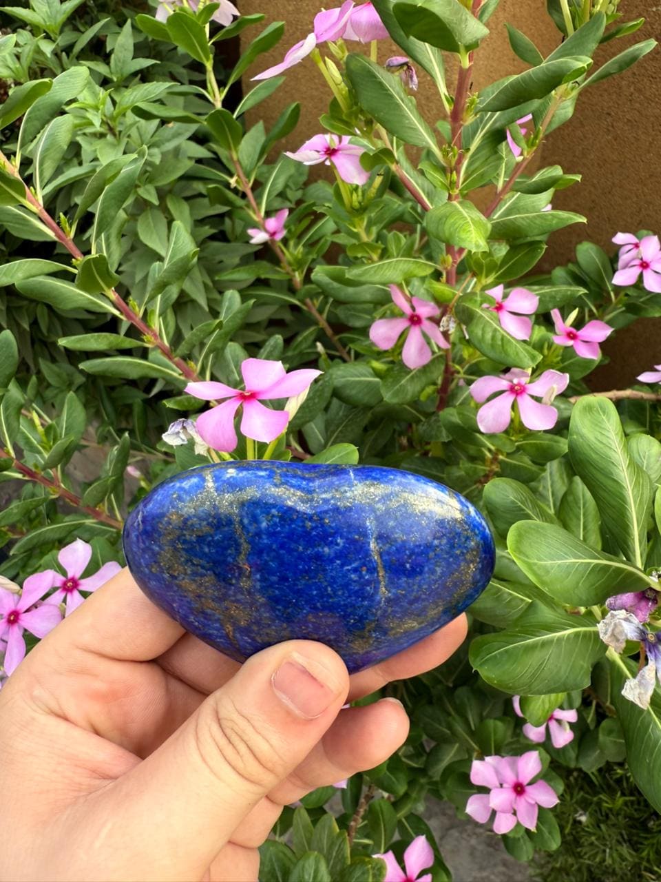 Natural Afghan Lapis Lazuli Heart  Polished Blue Crystal  Afghanistan Gemstone Decor
