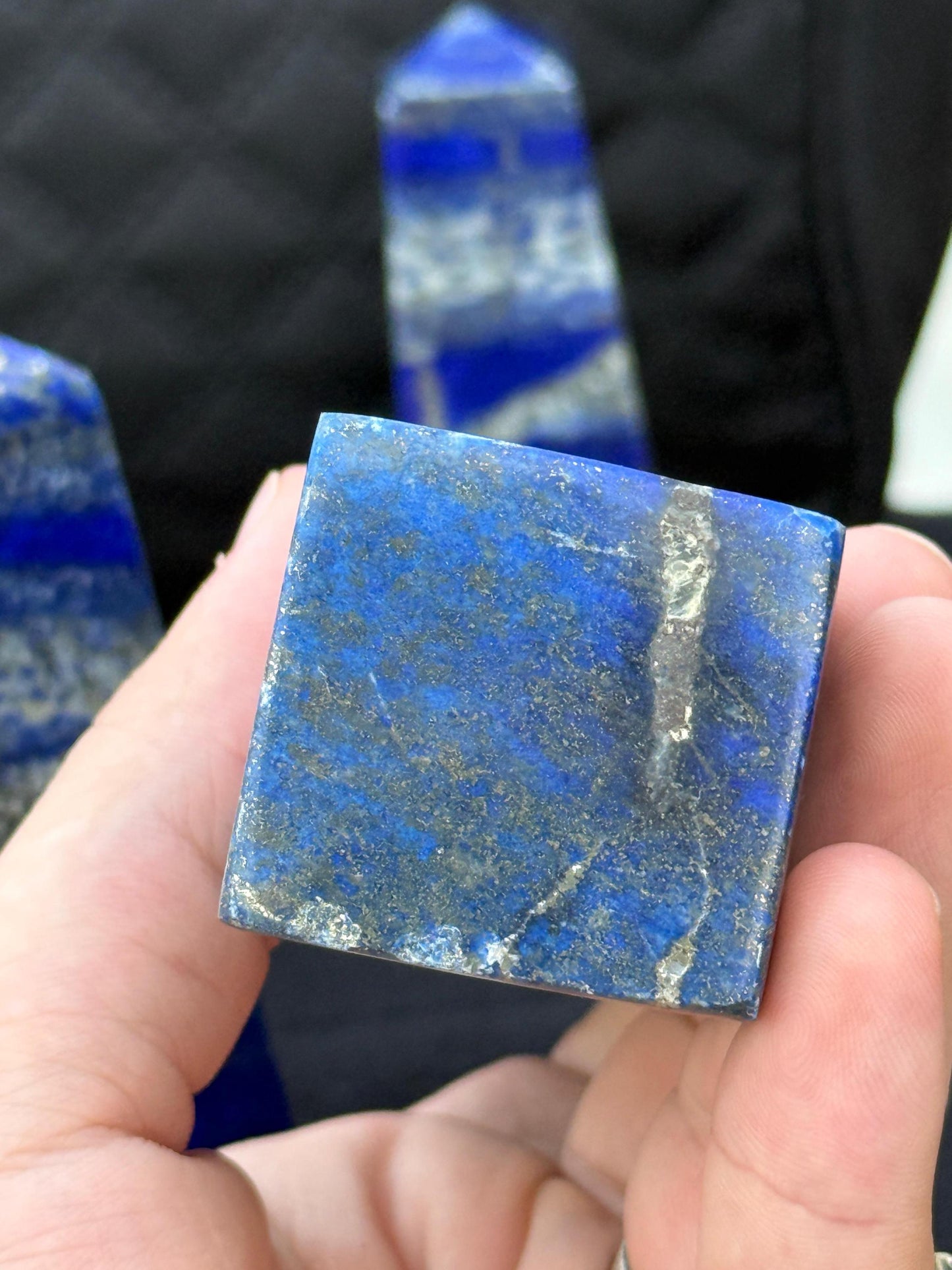 Lapis Lazuli Tower  Natural Blue Crystal Point  Healing Stone  Home Decor