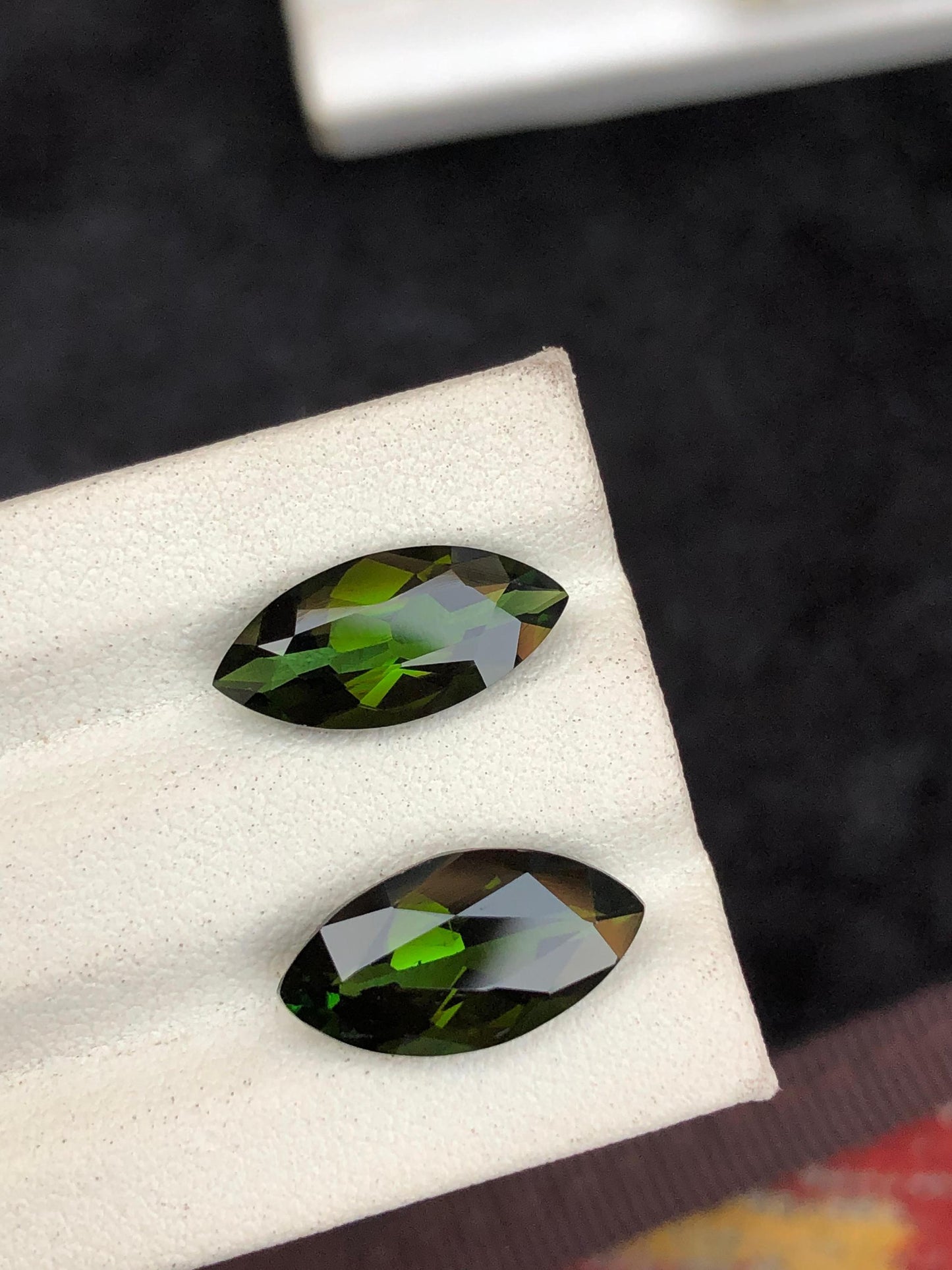 Certified Green Tourmaline Gemstones Marquise Cut  Natural Transparent Loose Stones