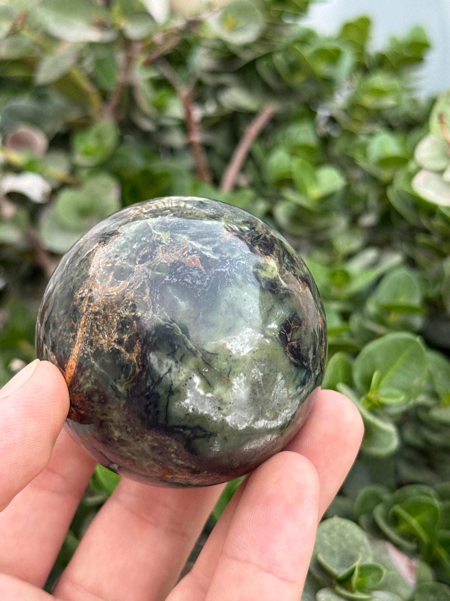 Polished Kambaba Jasper Sphere Natural Green Crystal Orb (2.2 inch)