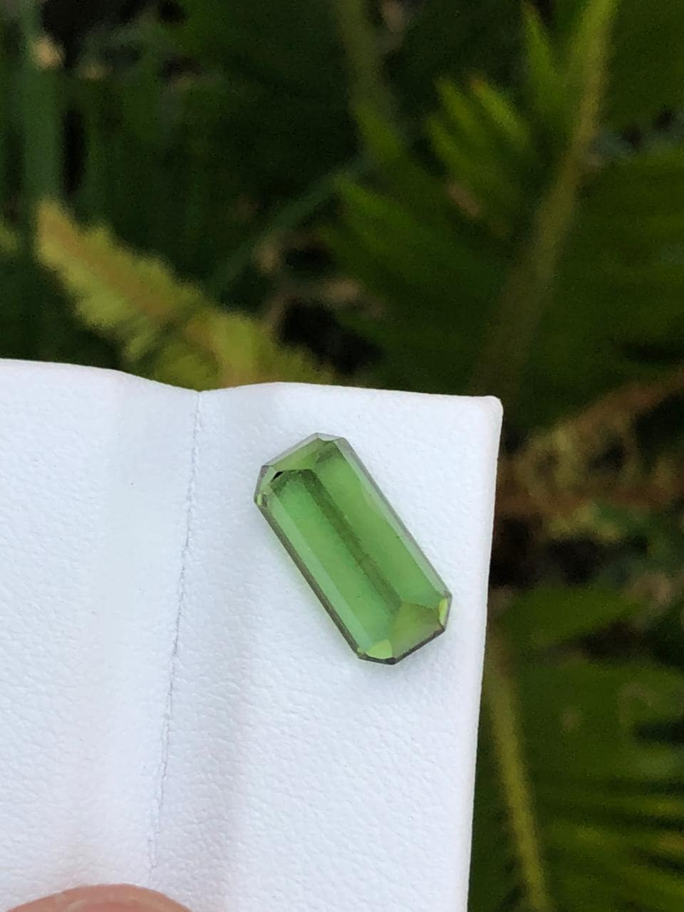 Natural Green Afghan Tourmaline Emerald Cut Loose Gemstone   Jewelry Supply or Collector Stone