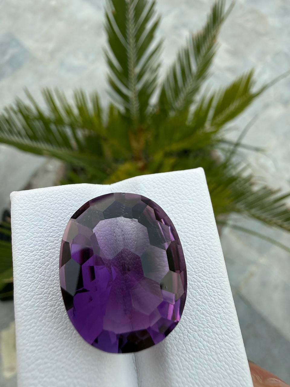 African Amethyst Gemstone 21.60 ct Oval Cut Deep Purple