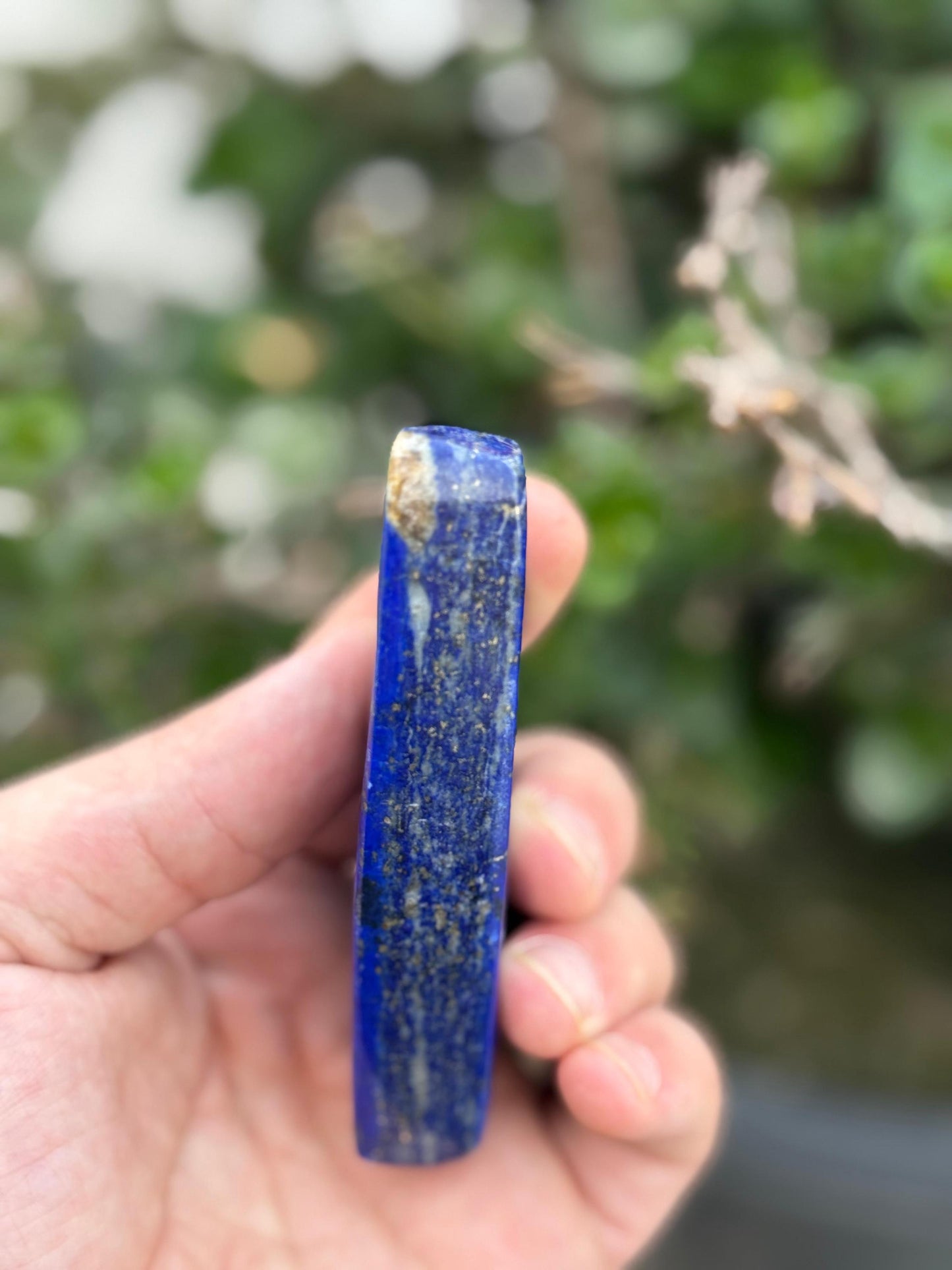 Lapis Lazuli Tower  Polished Obelisk with Gold Pyrite Veins