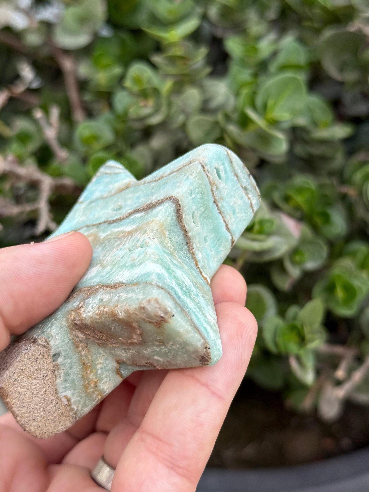 Natural Amazonite Star Polished Crystal Stone Healing Gem Celestial Decor from Pakistan