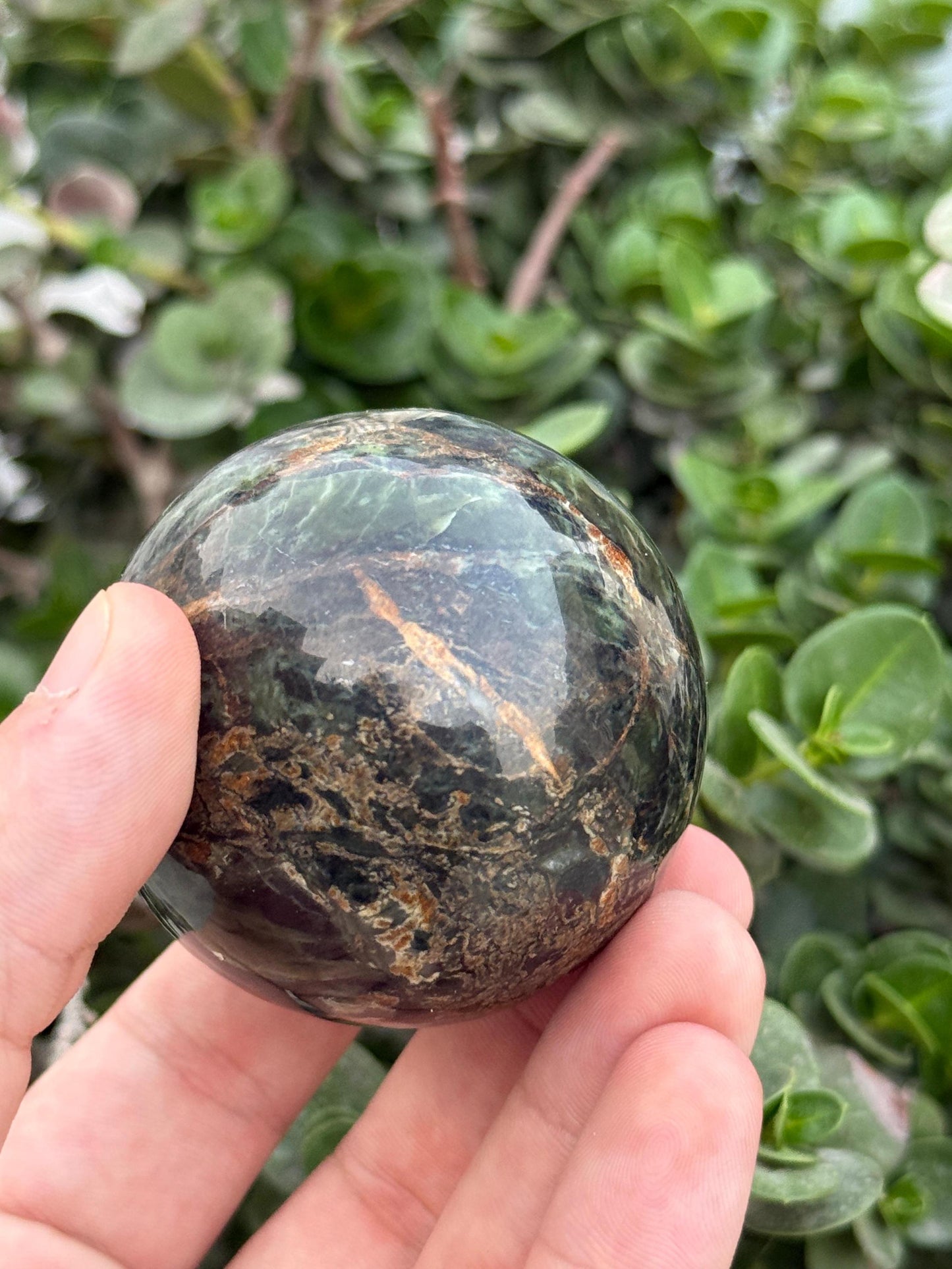 Polished Kambaba Jasper Sphere Natural Green Crystal Orb (2.2 inch)