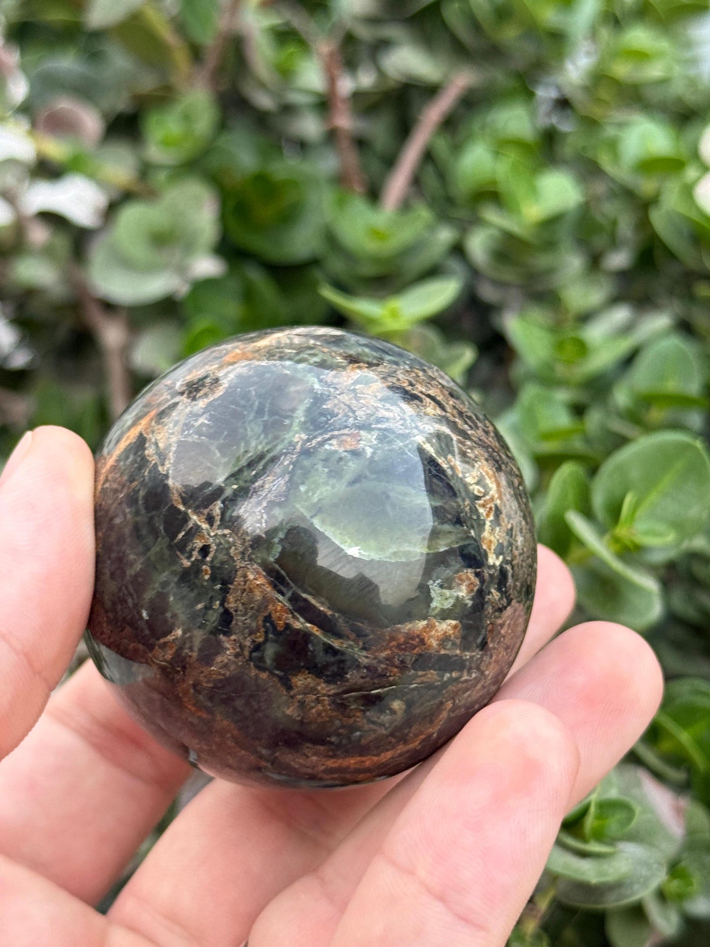 Polished Kambaba Jasper Sphere Natural Green Crystal Orb (2.2 inch)