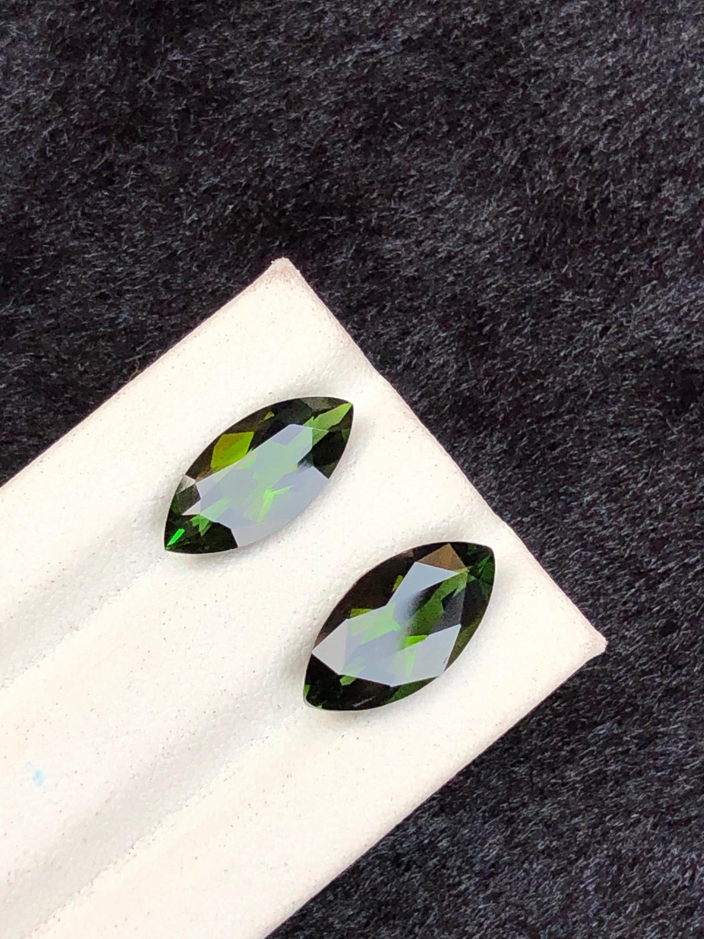 Certified Green Tourmaline Gemstones Marquise Cut  Natural Transparent Loose Stones
