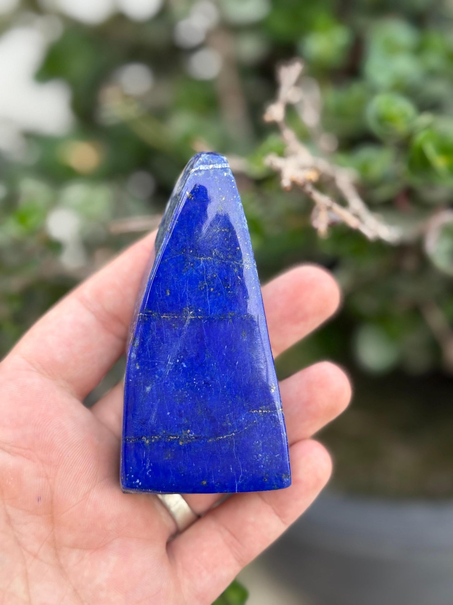 Lapis Lazuli Tower  Polished Obelisk with Gold Pyrite Veins