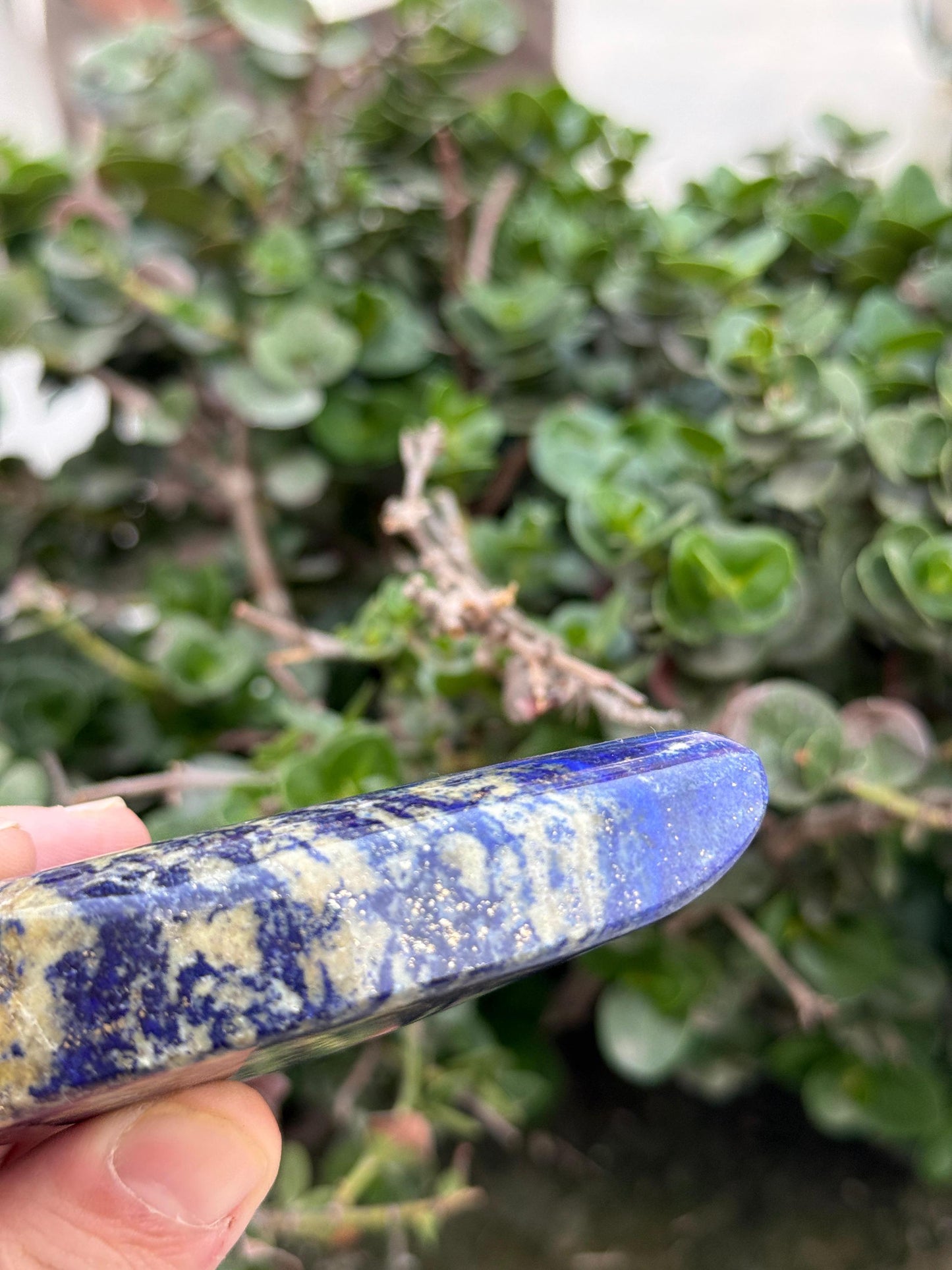 Lapis Lazuli Candle Crystal Sculpture  Polished Stone Decor