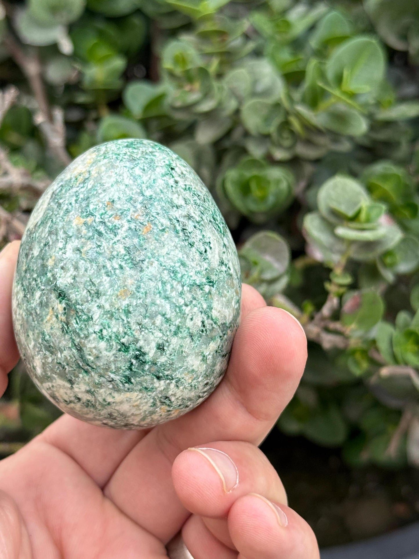 Hand Carved Green Aventurine Crystal Egg Polished Stone  Heart Chakra