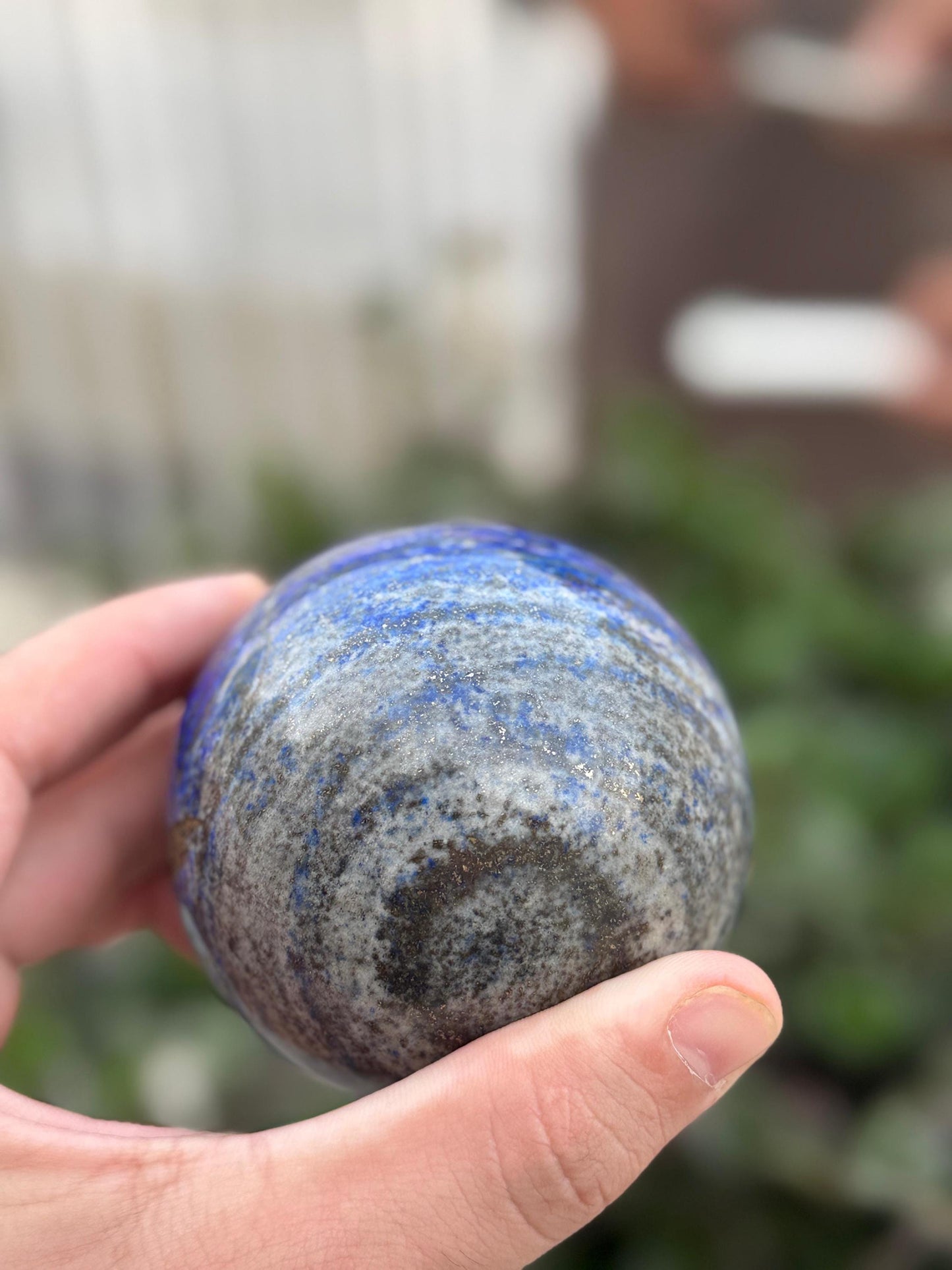 Natural Lapis Lazuli Sphere  Polished Round Crystal Ball Healing Stone from Afghanistan