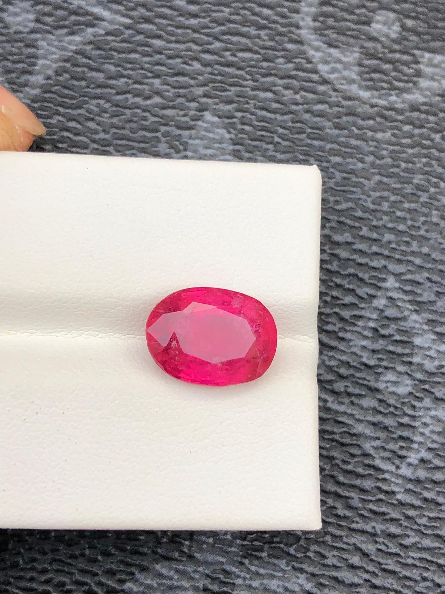 Natural Rubellite Tourmaline Gemstone  Faceted Oval  Rare Pink Red Tourmaline for Custom Jewelry