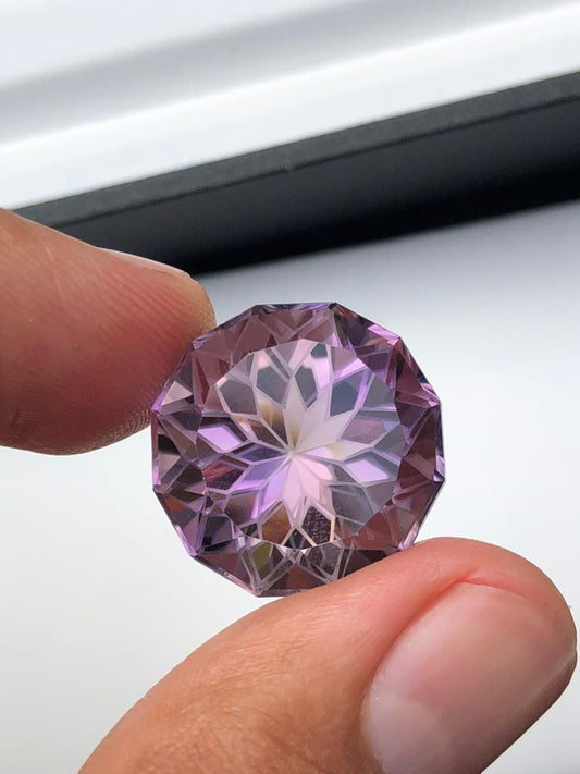 Natural Amethyst Gemstone  Faceted Oval  Large Purple Quartz for Jewelry  Collectors