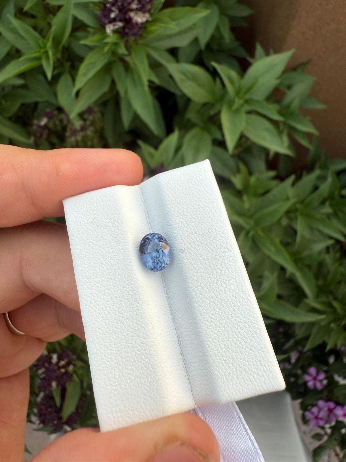 Violet Spinel Gemstone: 2.08 Carat Oval Cut, Certified Tanzanian Stone