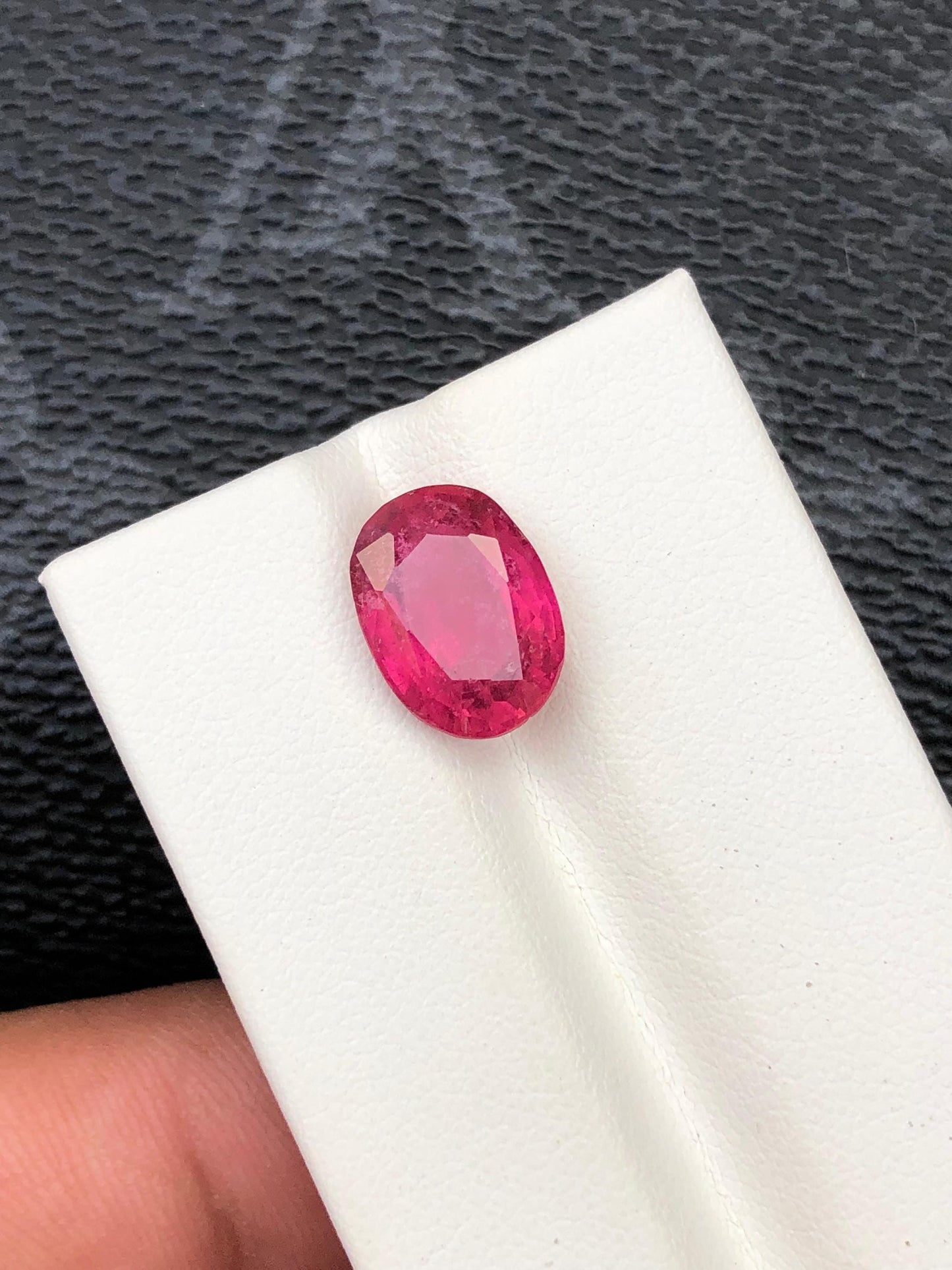 Natural Rubellite Tourmaline Gemstone  Faceted Oval  Rare Pink Red Tourmaline for Custom Jewelry