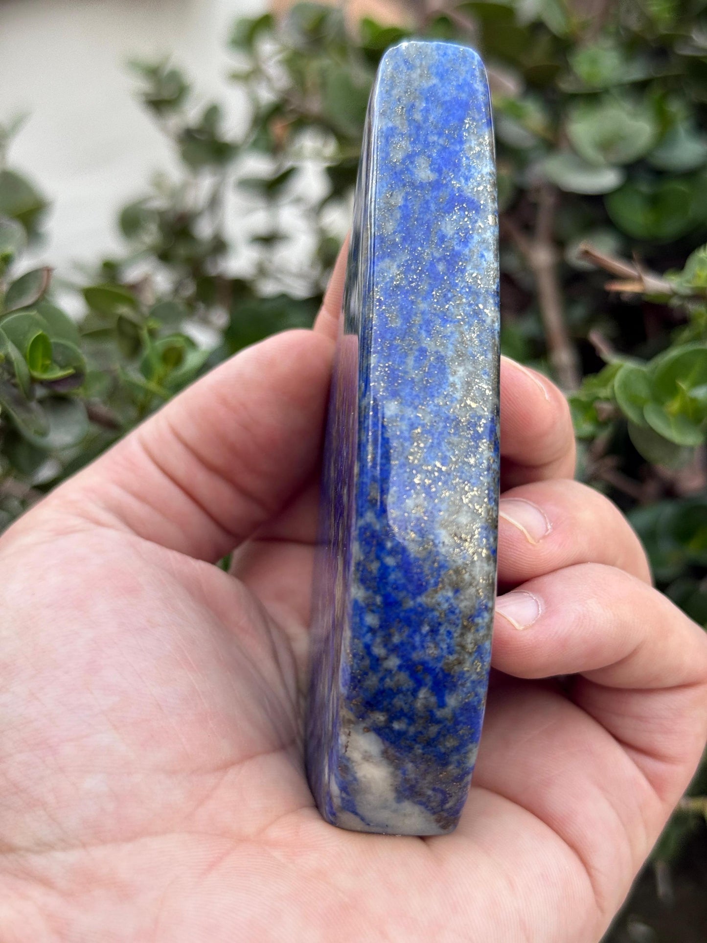 Lapis Lazuli Candle Crystal  Polished Stone Sculpture  Home Decor