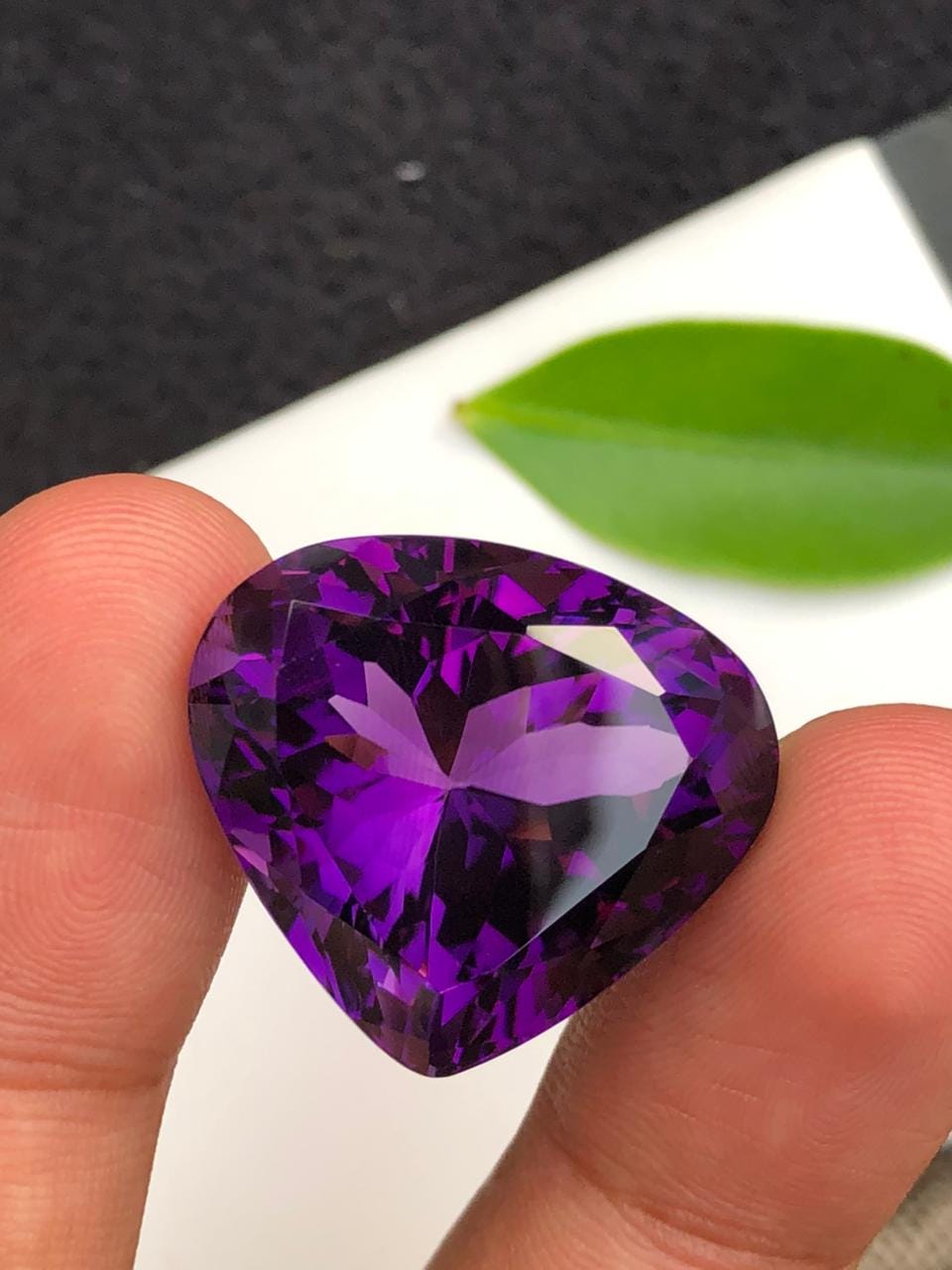 Natural Amethyst Gemstone Faceted Oval  Large Brazilian Purple Quartz for Jewelry  Collectors